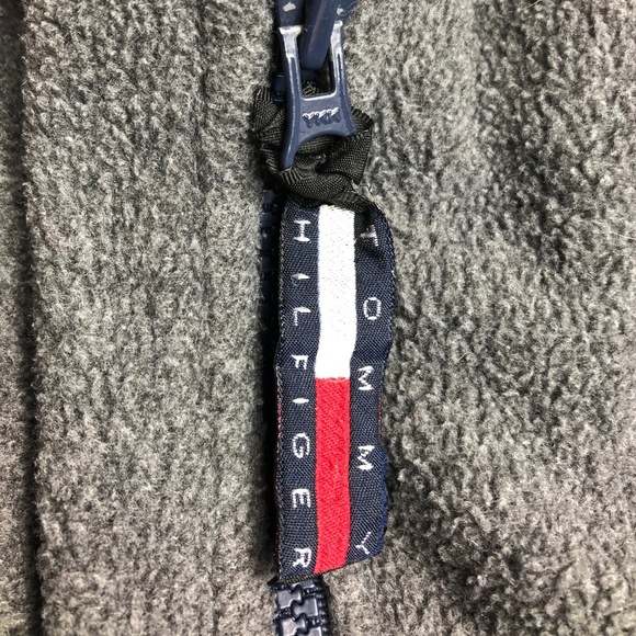 Vintage 90s Tommy Hilfiger Spell Out Fleece - Picture 4 of 8